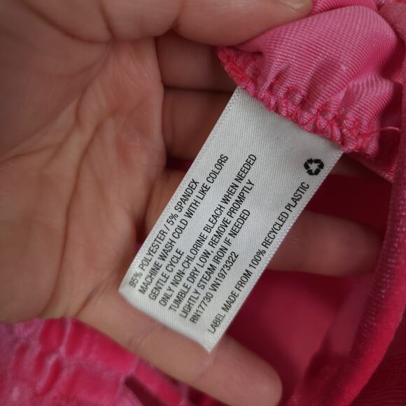 Wild Fable Long Sleeve Ruched Velvet Bodycon Dress in Pink Size XS - Picture 9 of 10